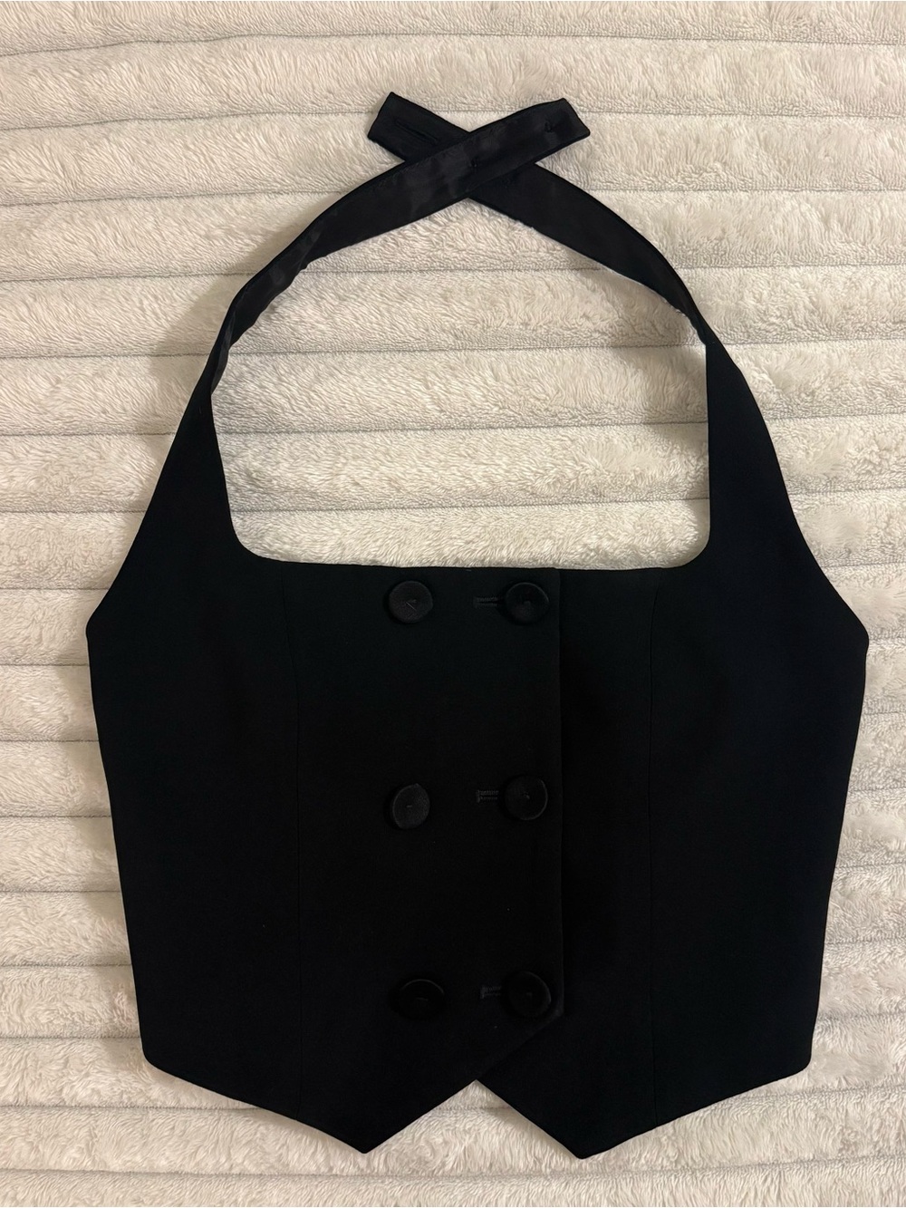 NWOT Aritzia Squareneck Cropped Halter Vest Bombshell Top - Picture 3 of 14